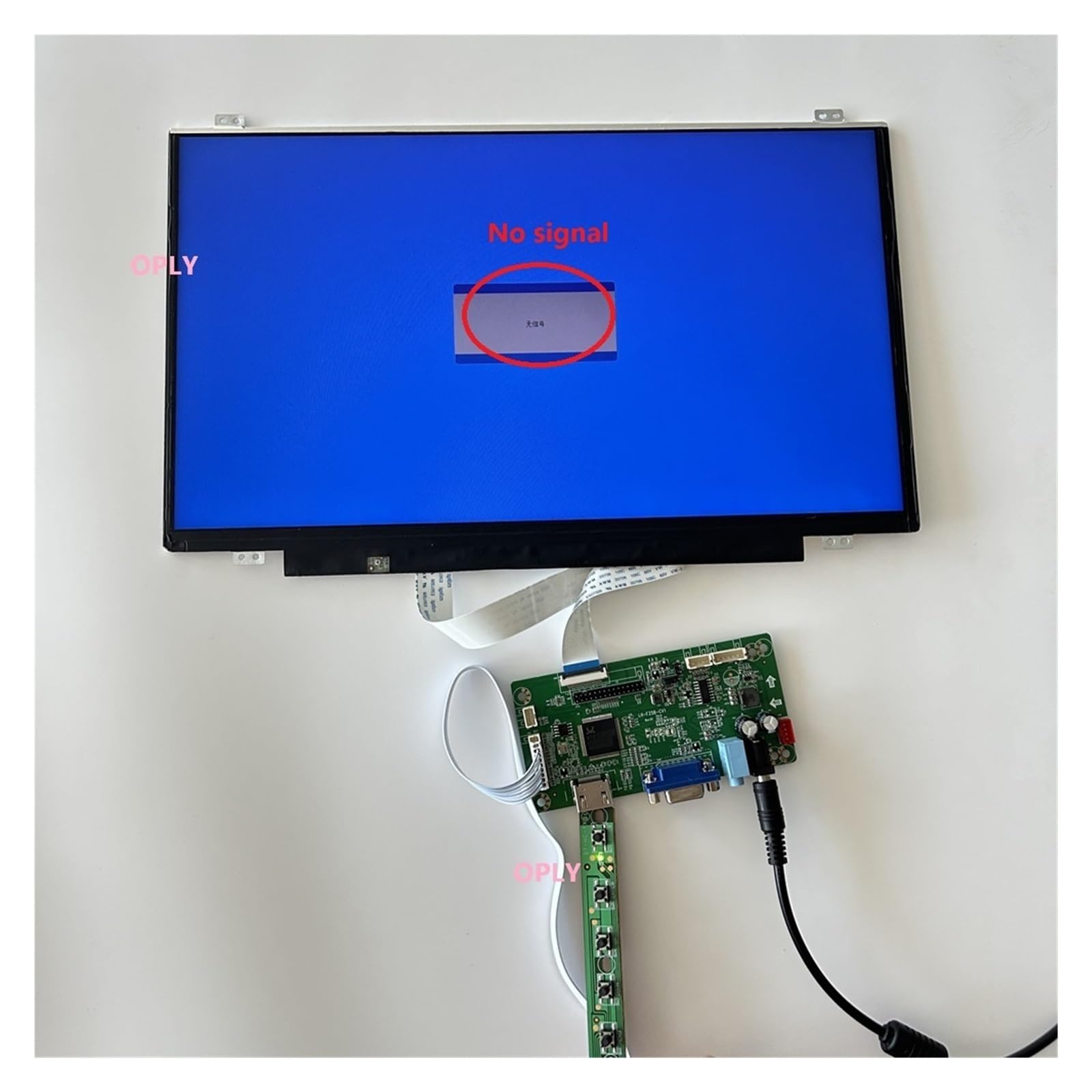 Monitor Schermo IPS Da 14 Pollici 14 "1366X768 + Kit Scheda Controller EDP VGA/Tipo C USB/HDMI Compatibile for PC X360 Lap Raspberry Kit Driver EDP(EDP board with panel)