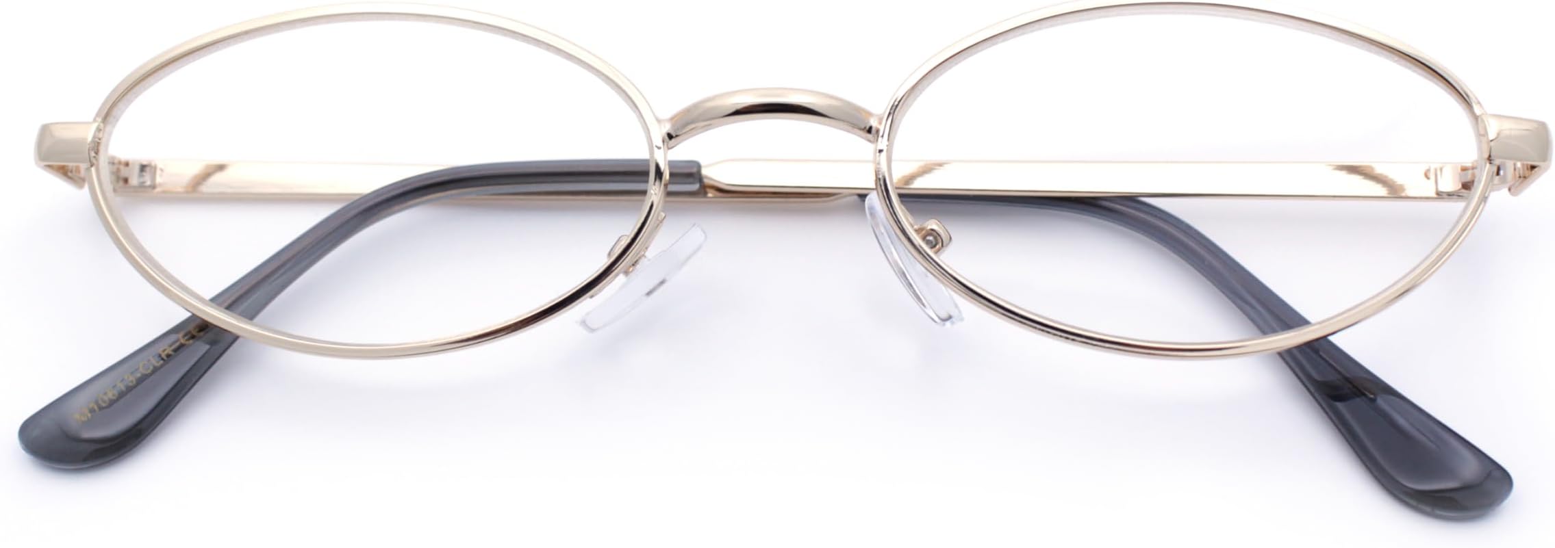 SA106 Extra Narrow Slim Metal Rim Oval Rectangle Retro Vintage Clear Lens Fashion Eyeglasses