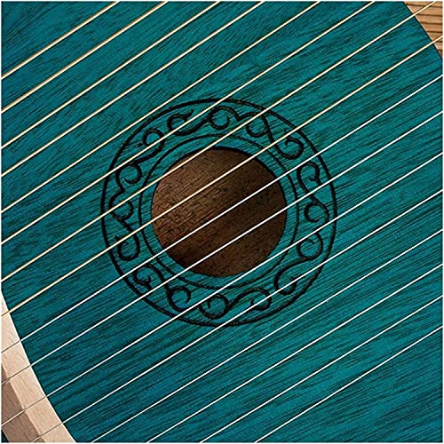AACXRCR Harp Harp 16-String Mahogany Body Instrument Een lichaamsinstrument met tuningsleutel en reserve-snaren - Image 5