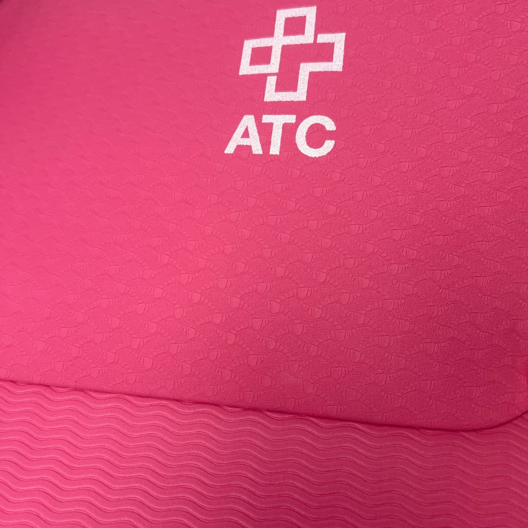 ATC Handels GmbH Esterilla de yoga 180x60x0.5 mm, incluye correa antideslizante y TPE respetuoso con el medio ambiente, esterilla de ejercicio, esterilla de pilates, 180x60x5 mm (rosa)