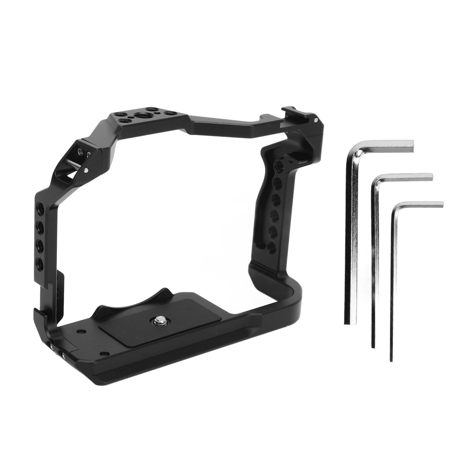 Generic Kit Completo per fotocamera: Protezione Cava Porosa in Lega di Alluminio con Fori per Viti da 1/4" e Slitta Fredda, Cuscinetto Ad Alto Carico Lavorato a CNC per il Montaggio di Accessori