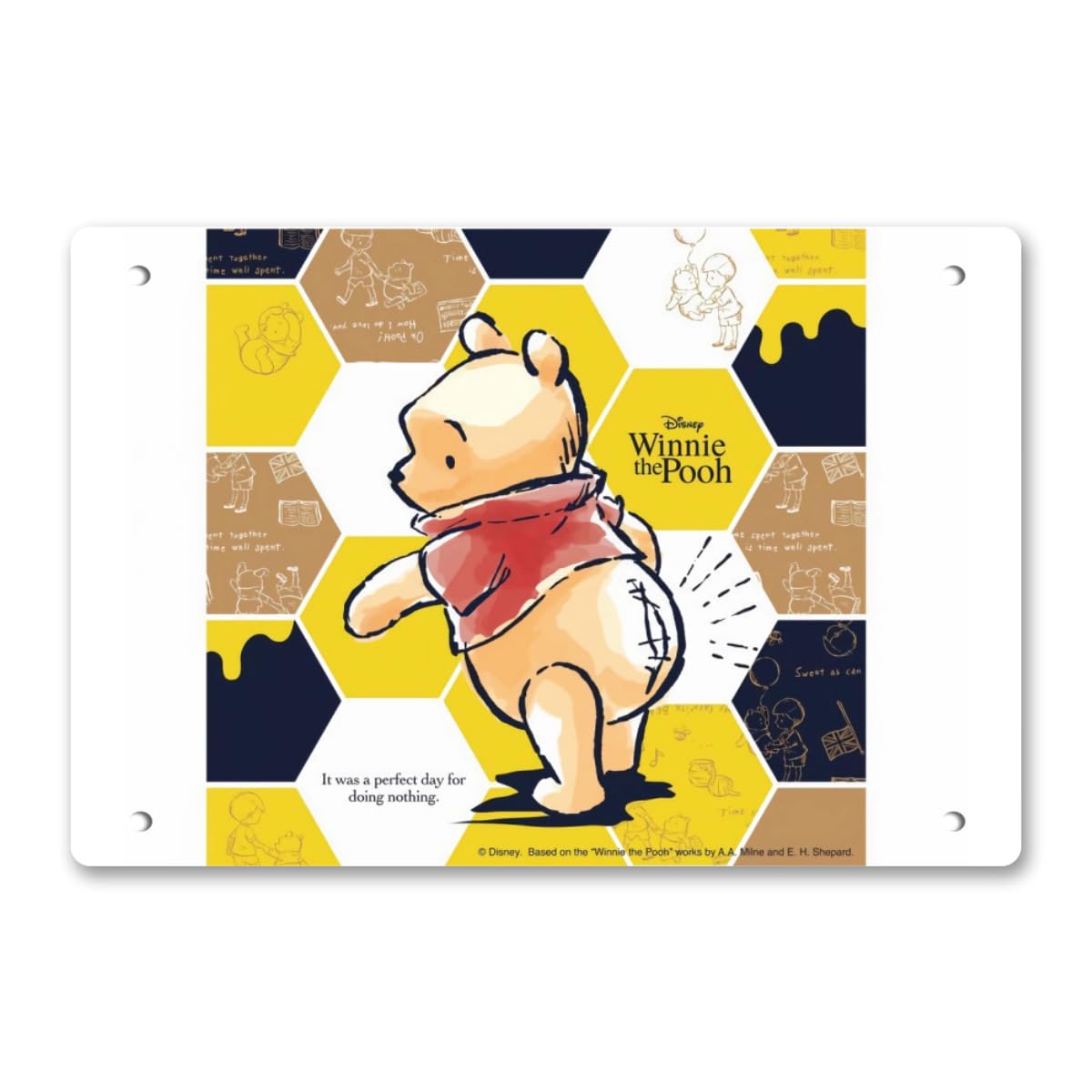 Amazon.co.jp: くまのプーさん 看板 ブリキ看板 壁掛けプレート レトロ