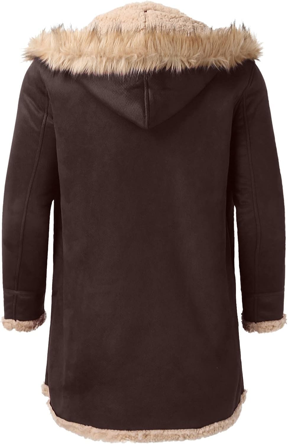 Men'S Winter Coats With Hood Fleece Button Down Coat Heated Thick Waterproof Casual Vintage Oversized Jacket