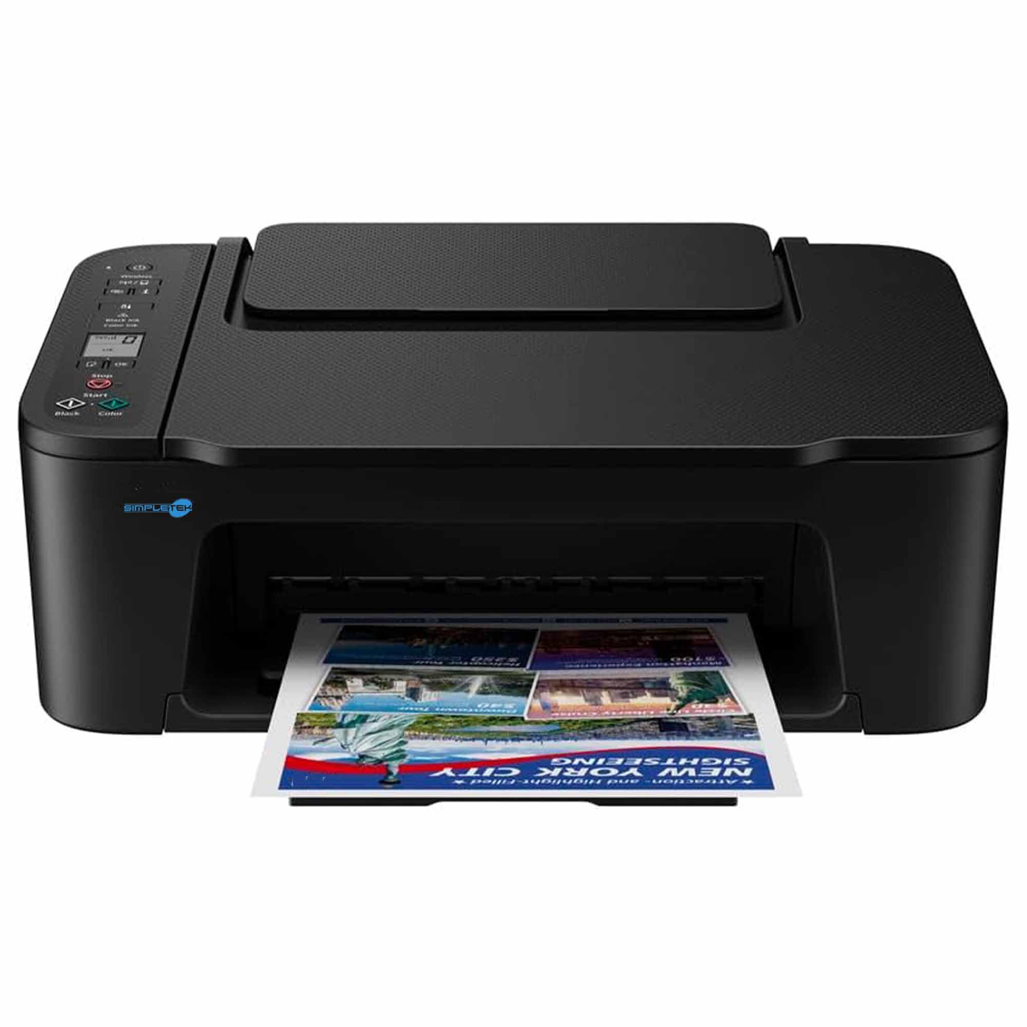 SIMPLETEK - Stampante Inkjet Multifunzione a colori - WIFi Dual Band USB - Display LCD | Stampa, Scan, Copia | Ideale per casa e ufficio