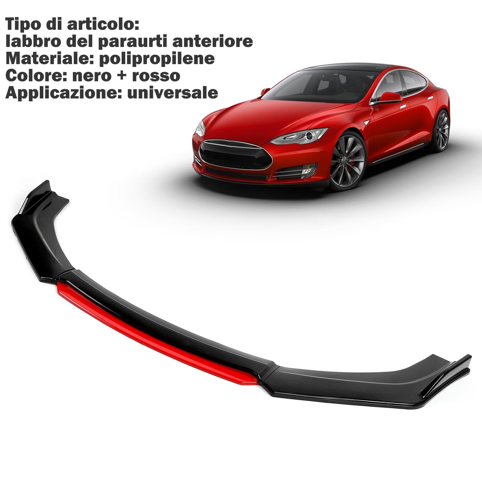 Alerón De Parachoques Delantero, Labio del Parachoques Delantero Accesorios Para Coche, Divisor De Barbilla De Labio Ajustable, Piezas Aerodinámicas Exteriores De PP Aptas Para Coche Universal