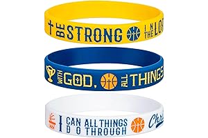 Power of Faith Basketball Golden Silicone Bracelets