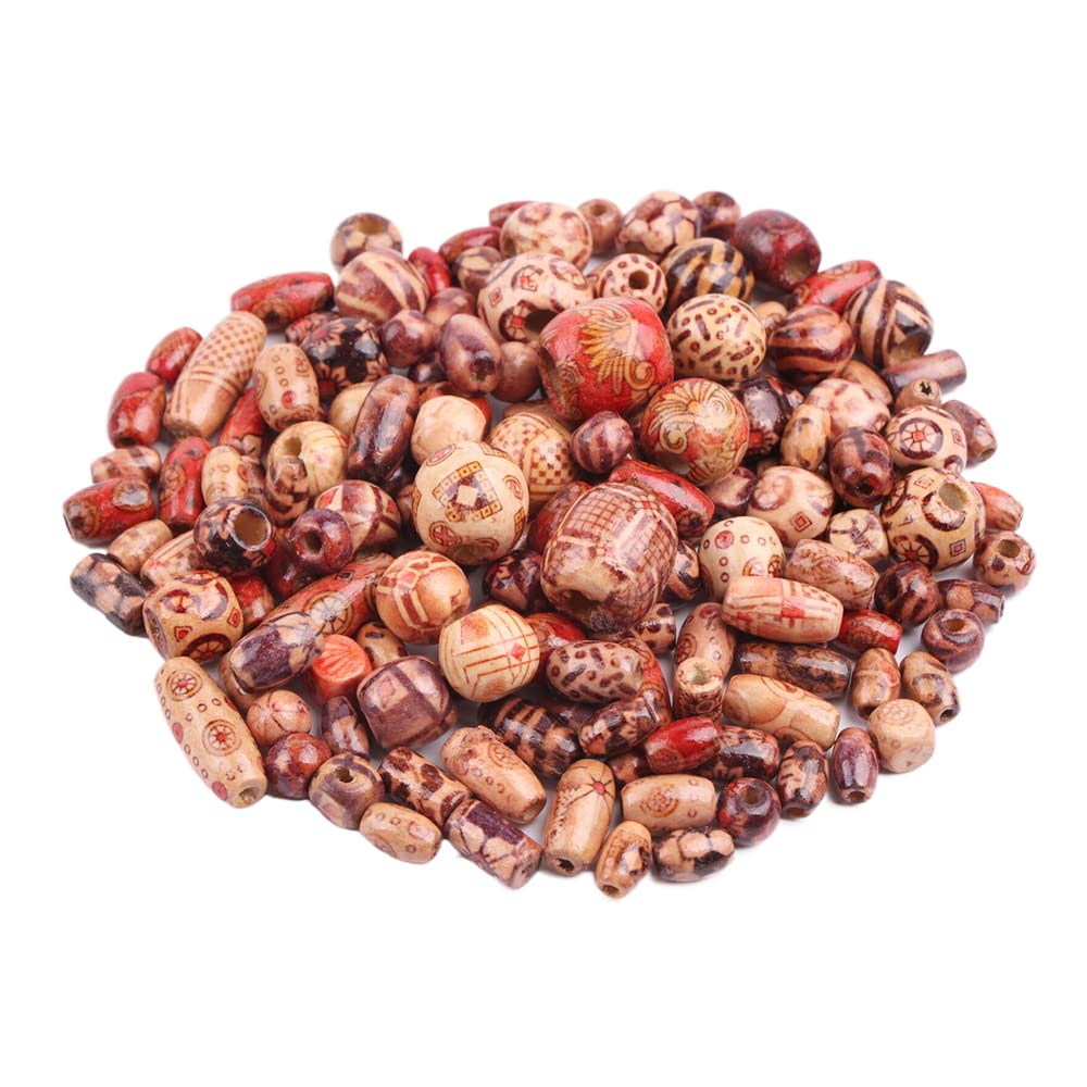 Amazon.com: Ximimark 400 PCS Mix Wooden Bead Tribal Pattern Wood