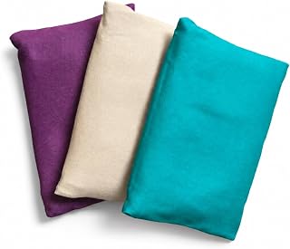 Kühlpads 3er Set 9x12 cm – Traubenkernkissen zum Kühlen mit abnehmbarer waschbarer Außenhülle, wiederverwendbare Kühlkissen für Stirn, Nacken, Handgelenk & Alltag