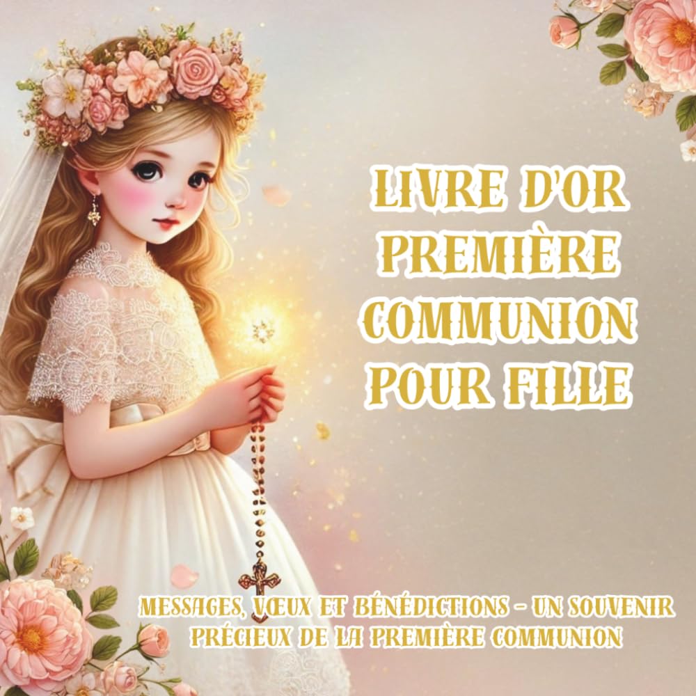 Livre d'Or Première Communion pour Fille: Messages, Vœux et Bénédictions – Un Souvenir Précieux de la Première Communion (Vintage religious ceremonies)