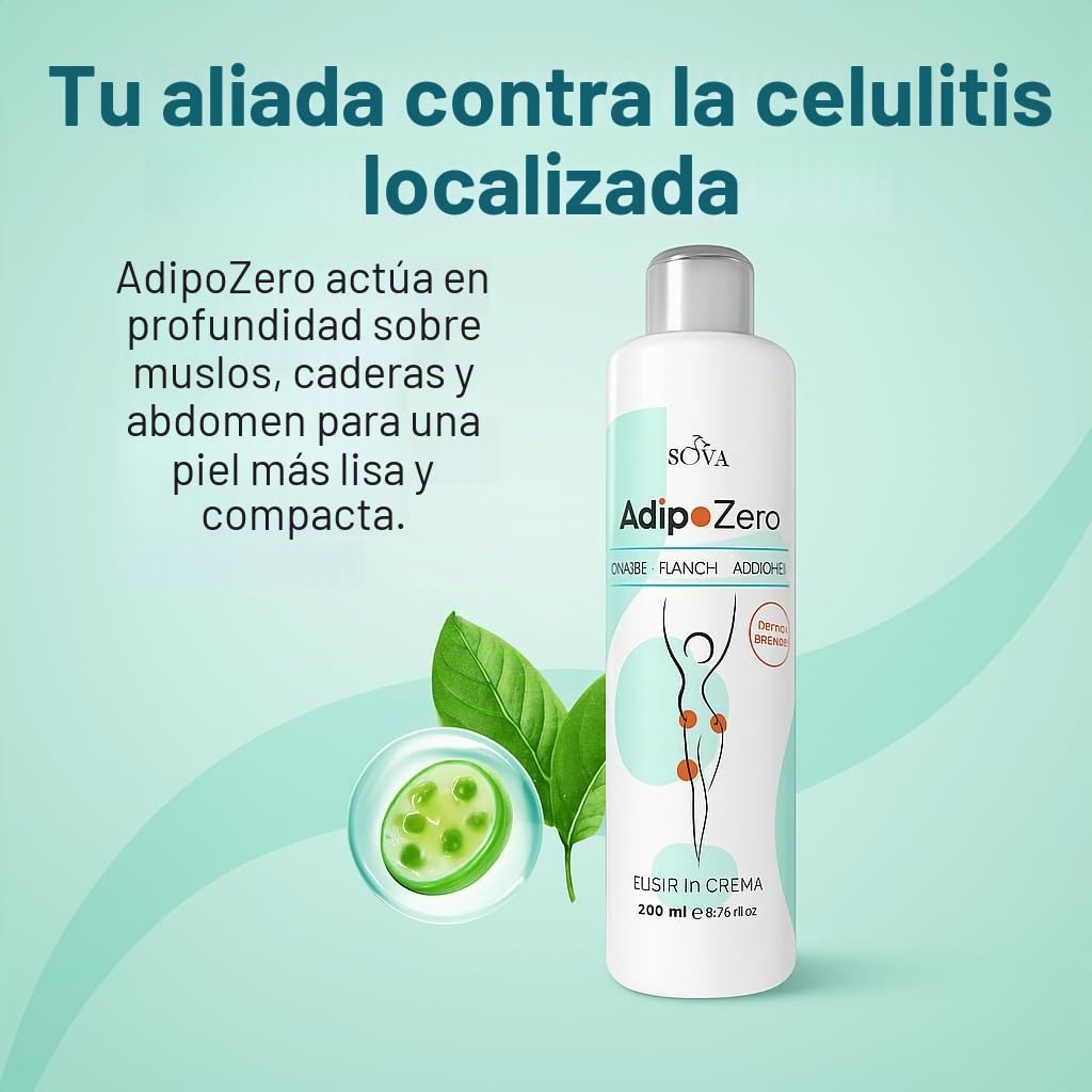 AdipoZero Crema Reductora Anticelulítica 800ml AlohaLabs | Efecto Tonificante y Reafirmante, Fórmula Drenante, Para Piernas, Glúteos y Abdomen, Textura Ligera