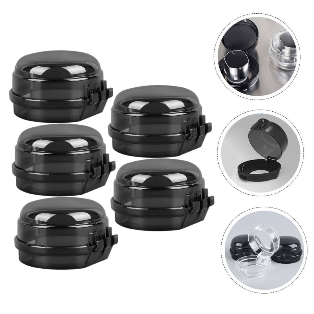 HAPINARY 5pcs Childproof Stove Knob Covers Gas Oven Knob Safety Guards Pet Baby Proof Easy to Install