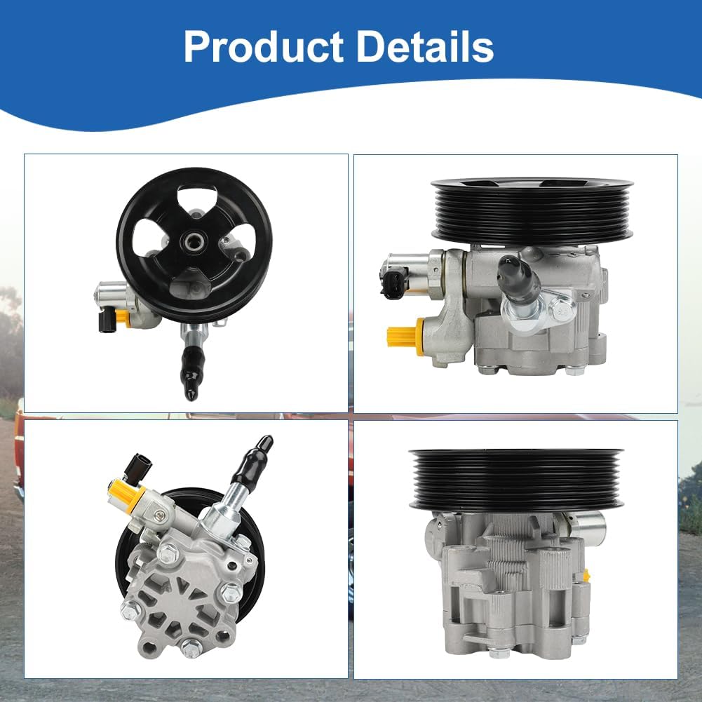 Power Steering Pump with Pulley Compatible with Toyota Sequoia Tundra V8 5.7L 4.7L 4.6L 2008 2009 2010 2011 2012 2013 Replacement for 96375 21375 443100C110