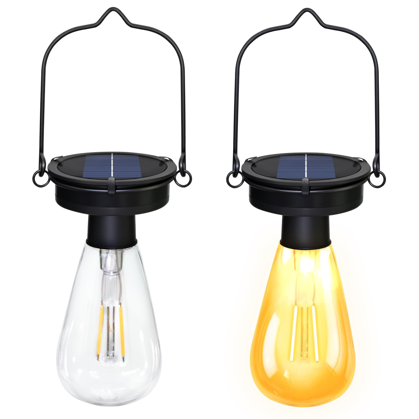 Photo 1 of 2 Pack Replacement Solar Light Tops, 3.23 Inch Solar Hanging Lantern Replacement Parts - Waterproof Plastic Accessory for Bulbs Outdoor Waterproof Lantern for Bulbs & Decor Enthusiasts,DIY Gifts