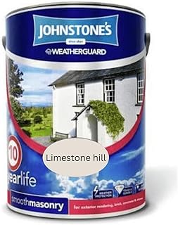 Johnstones Limestone Hill Smooth Masonry Paint Beige 5L