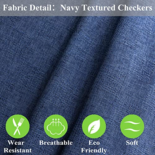 Home Brilliant Farmhouse Tablecloth Recctangle Blue Table Covers For Family Dinners Hotel Church Table Cloths For Living Room, 52 X 102 Inch, Navy #TOP3