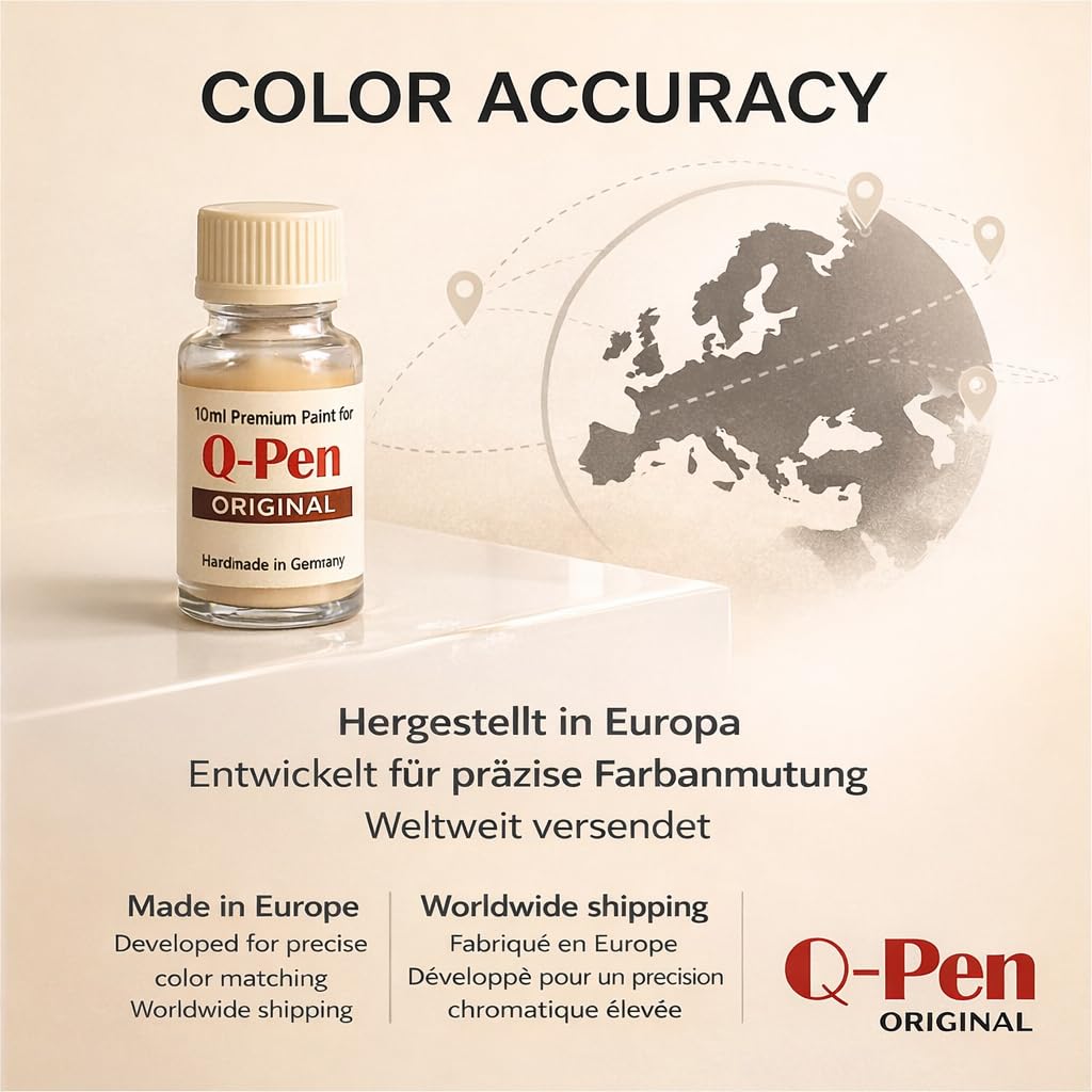 LUX 814 Weiss Hochglanz - Farbanmutung LACKSTIFT – Premium Möbelretusche – 10 ML – Handmade in Germany