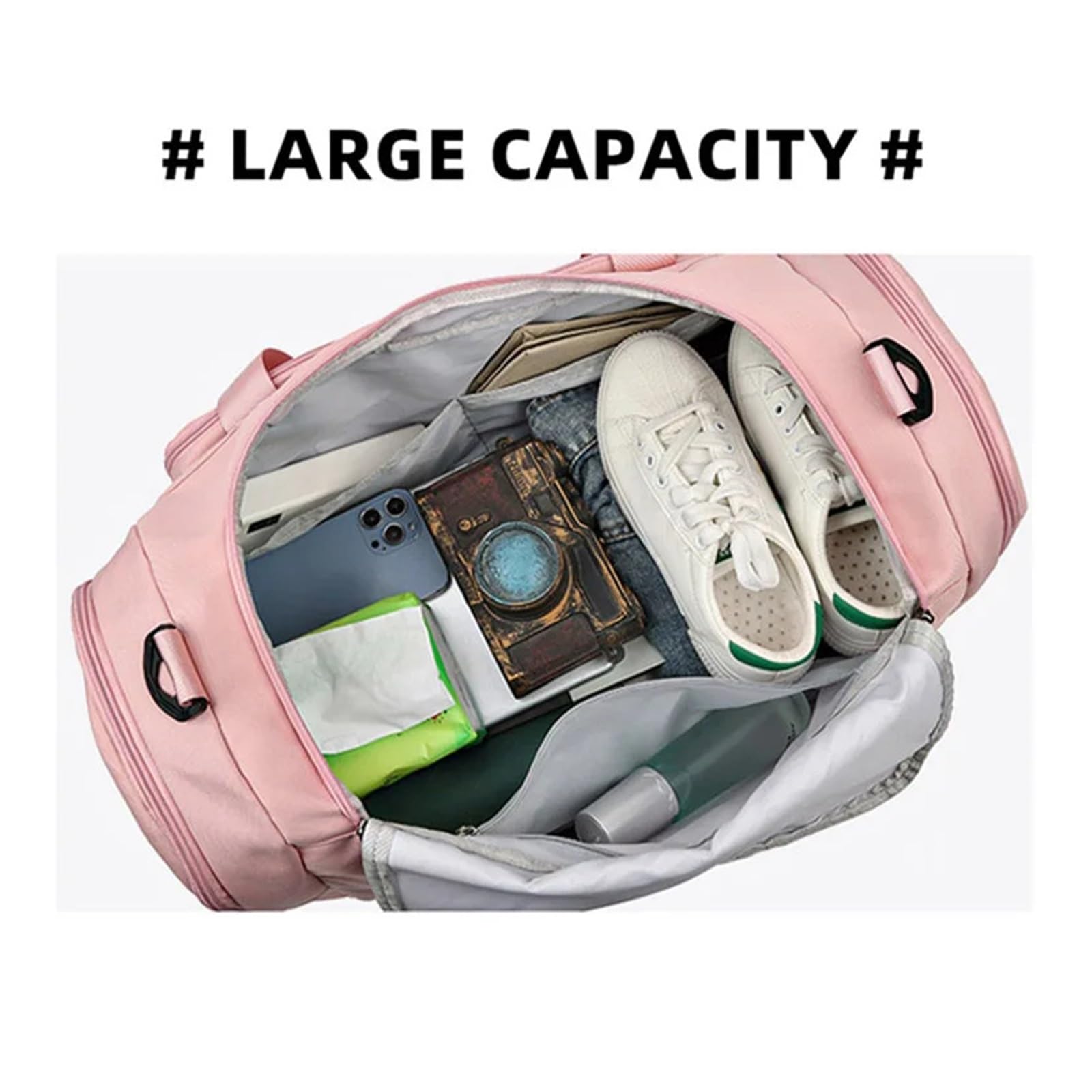 SCRUBY Torba podróżna na siłownię fitness torebka sportowa kobiety mężczyźni suche mokre buty kieszeń na jedno ramię crossbody pływanie joga plecak torba sportowa, NIEBIESKI, Jeden rozmiar