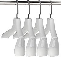 Vista 13 de DEDU Perchas de traje para hombres, paquete de 10 perchas para suéteres, sin protuberancia, antideslizantes, ancho de 17.7 pulgadas, perchas