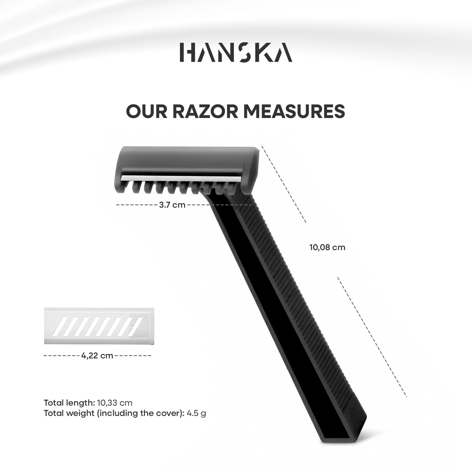 HANSKA Tattoo Supply - Jednorazowa maszynka do golenia dla tatuatorów - Czarna - Wysokiej jakości stalowe ostrze - Opakowanie 100 sztuk - Wygodne golenie (JEDNOOSTRZOWA)