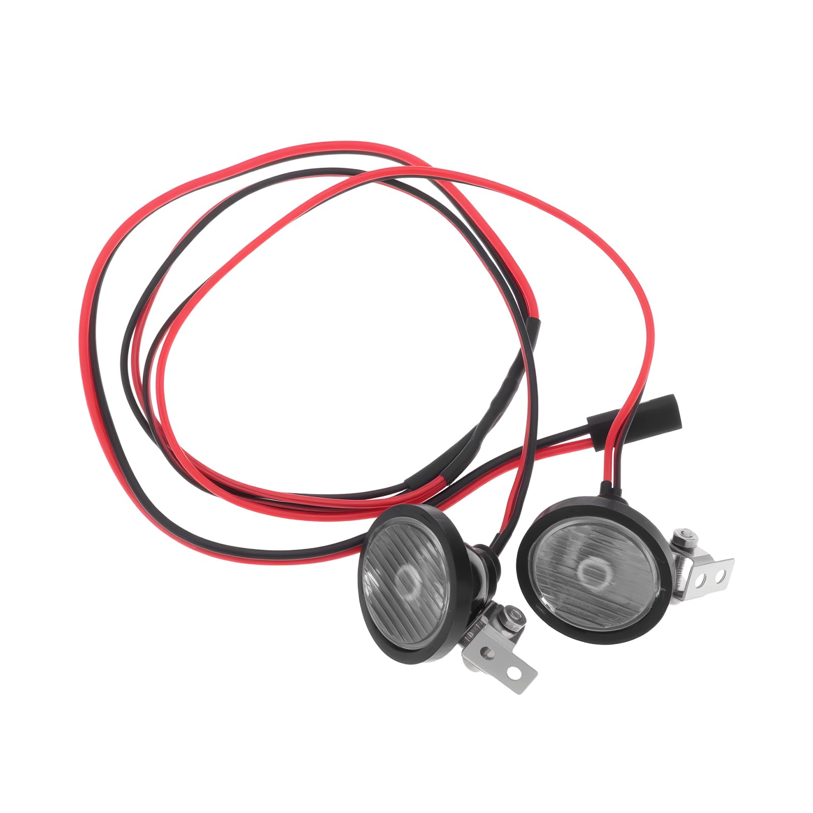 VGOL 1Pair LED Round RC Car Headlights Compatible with Axial TRX4 TRX6 Redcat RR10 MST 1/10 1/8