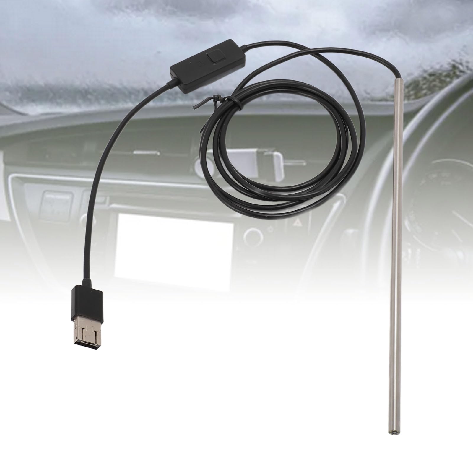 Przemysłowy endoskop boroskopii, IP67, 720P, 3 w 1, z portem USB typu C i micro USB, endoskop z 6 diodami LED do telefonu i tabletu, kamera inspekcyjna (5,0 mm)