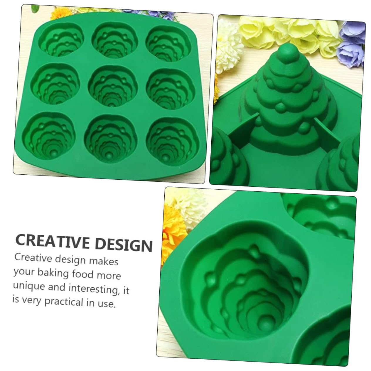 Amosfun 2 Pz Stampo Per Torta Albero Di Natale Comodo Stampo Per Caramelle Strumento Di Cottura Formine Per Biscotti Il Sapone 3d Modella Il Natale Gadget Da Forno Silicone Alimentare