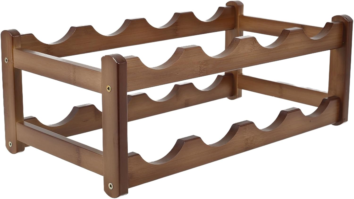 Wine Rack Sturdy and Durable Countertop Wine Storage Cabinet Shelf Free Standing Storage Shelves Small Space Wine Bottles Holder Stackable Modular Wine Rack for Kitchen Pantry Cellar Bar (Two-Layer)