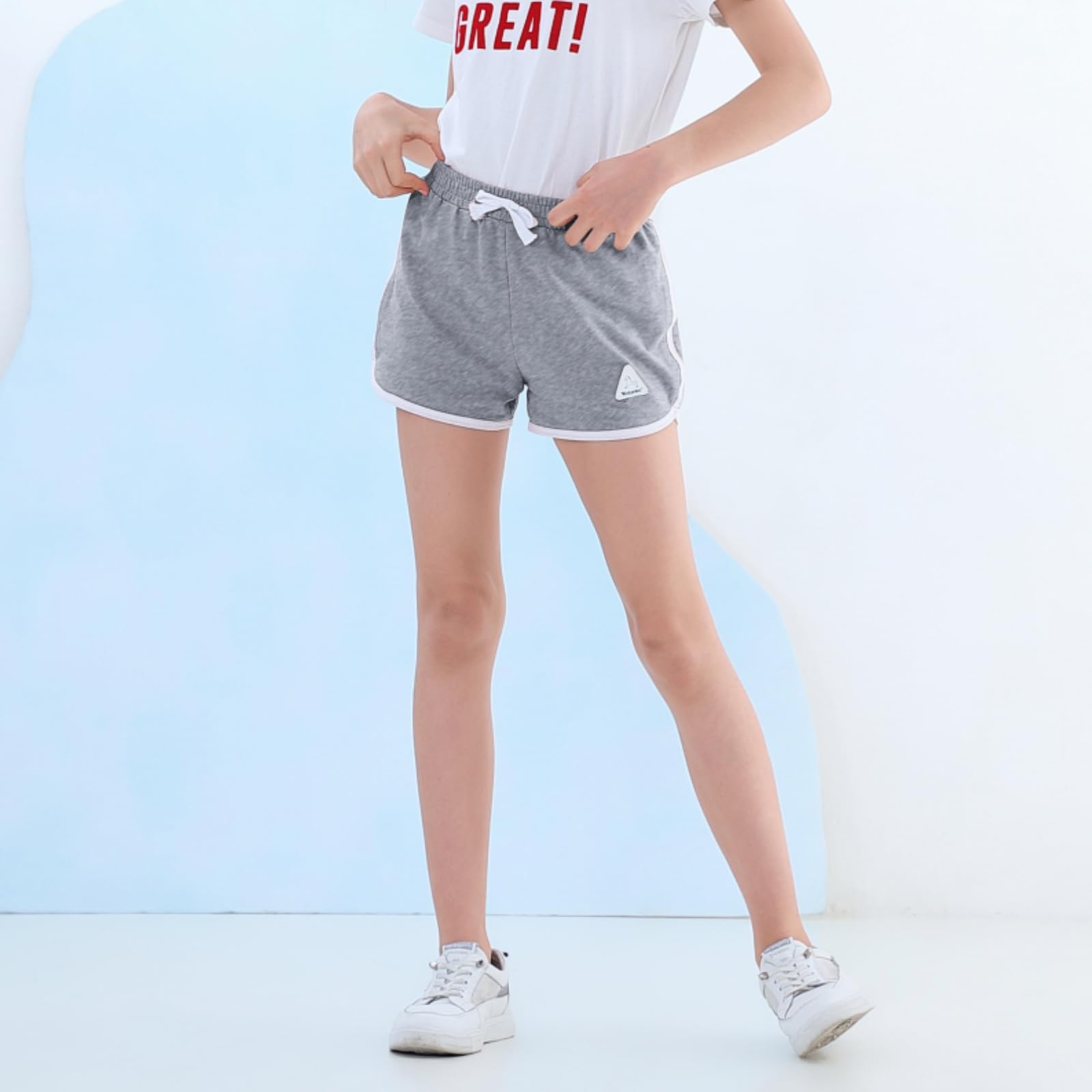 Rolanko Mädchen Gym Kurze Hose, Baumwolle Sommer Heiß Kurze Running Hosen, Kinder aktive Sport Bekleidung zum Tanzen und Yoga