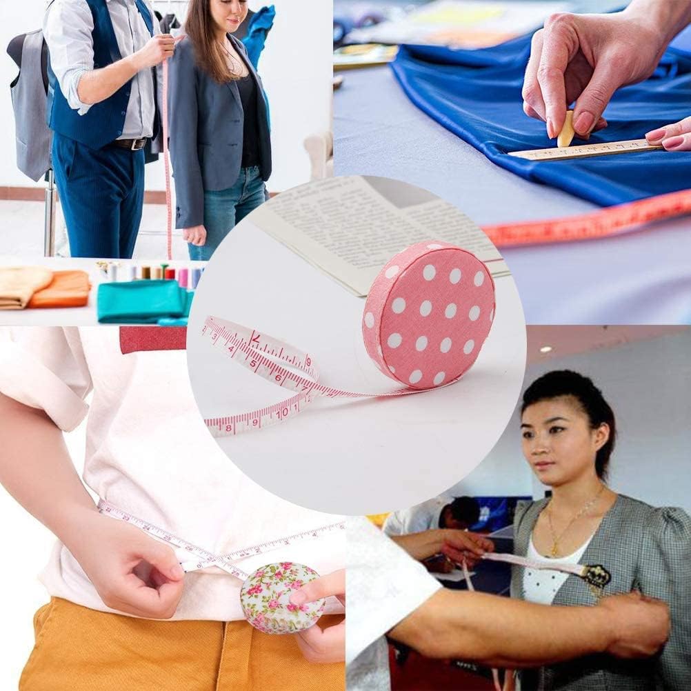 Cinta Métrica Cinta Métrica Cinta De Costura/Sastrería Tela Regla Retráctil, Cinta De Regla Portátil Cinta Métrica Suave para El Cuerpo Accesorios De Artesanía De Bricolaje, White, As Shown