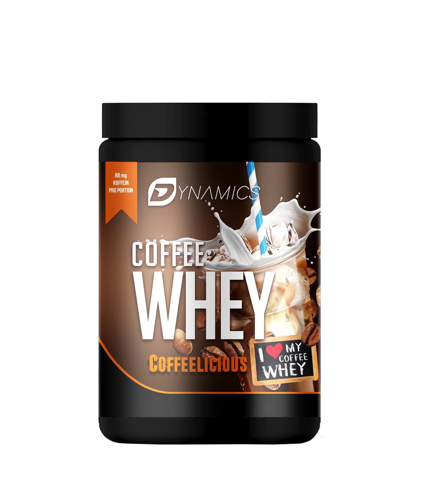 Protein Coffee | Whey Icecoffee | Cremiger Eiskaffee | Whey Protein mit Kaffee Geschmack | 88mg Koffein pro Shake | Dynamics Nutrition | 850g