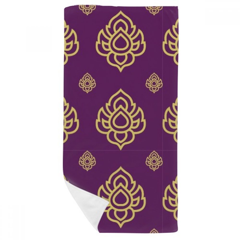 Serviette de bain doux pourpre 35x70cm pour le soin du visage et des mains