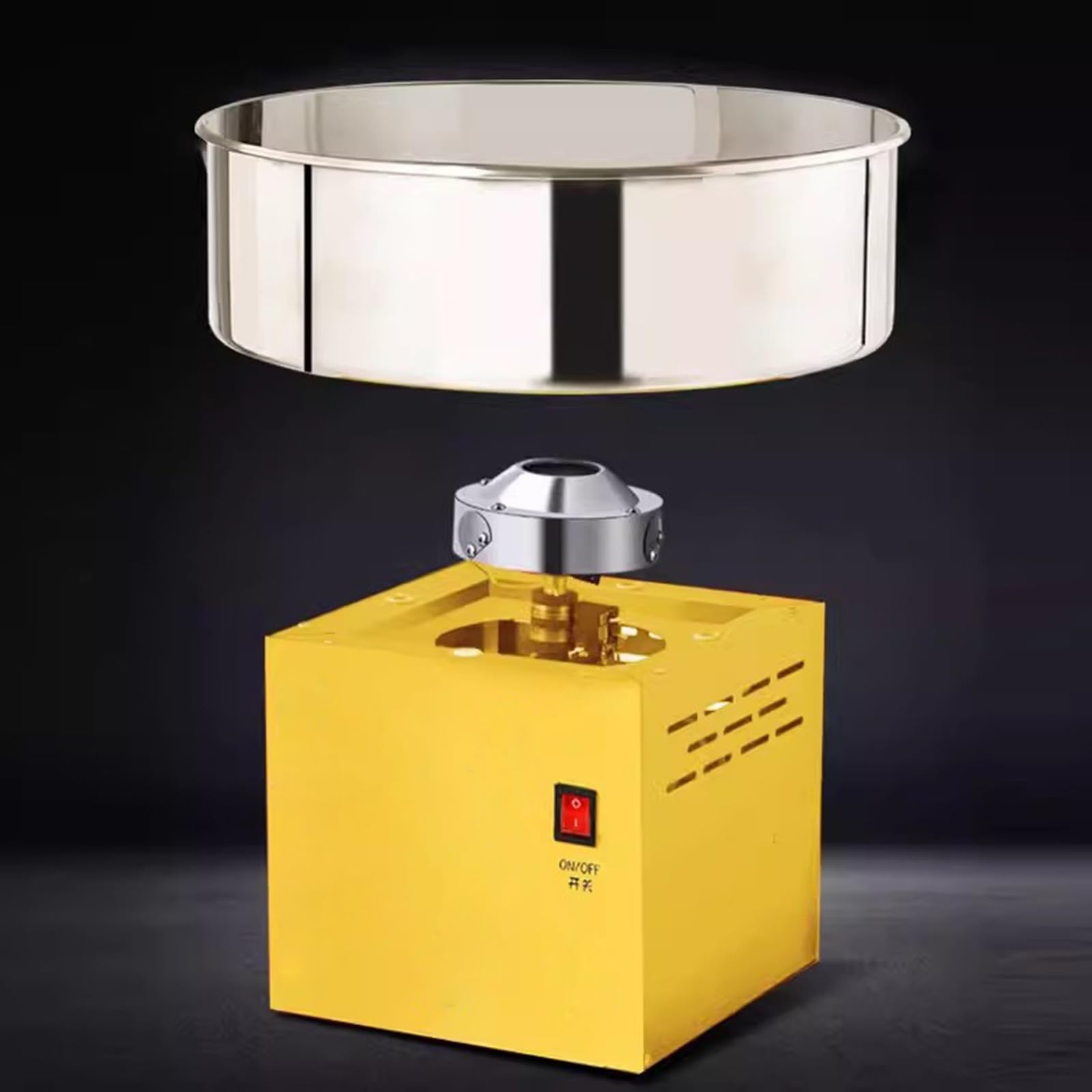 máquina de algodón de azúcar Máquina de algodón azúcar, Uso Comercial, máquina Elegante Completamente automática for emprendimiento y establecimiento Puestos(Yellow)