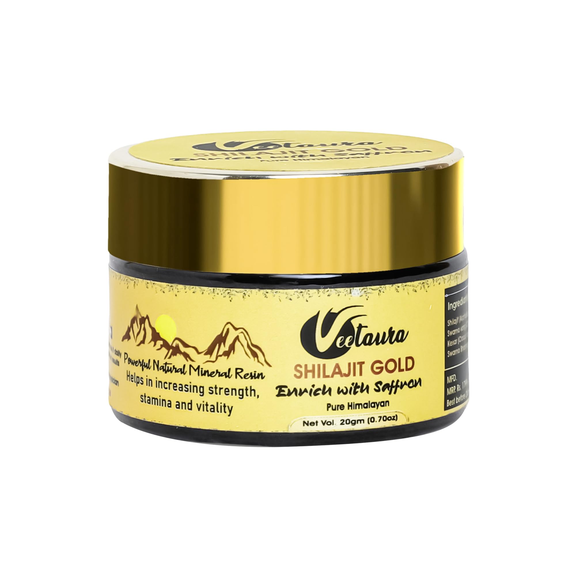 Pure Himalayan Shilajit Resin Gold 20g I Lab Tested I Swarna Bhasma, kesar I Fulvic Acid & Trace Minerals I Shilajit for Men & Women | 100% Organic & Natural I 20 Gram (20 Gm) (B0D6N59RDM) Amazon Price History, Amazon Price Tracker