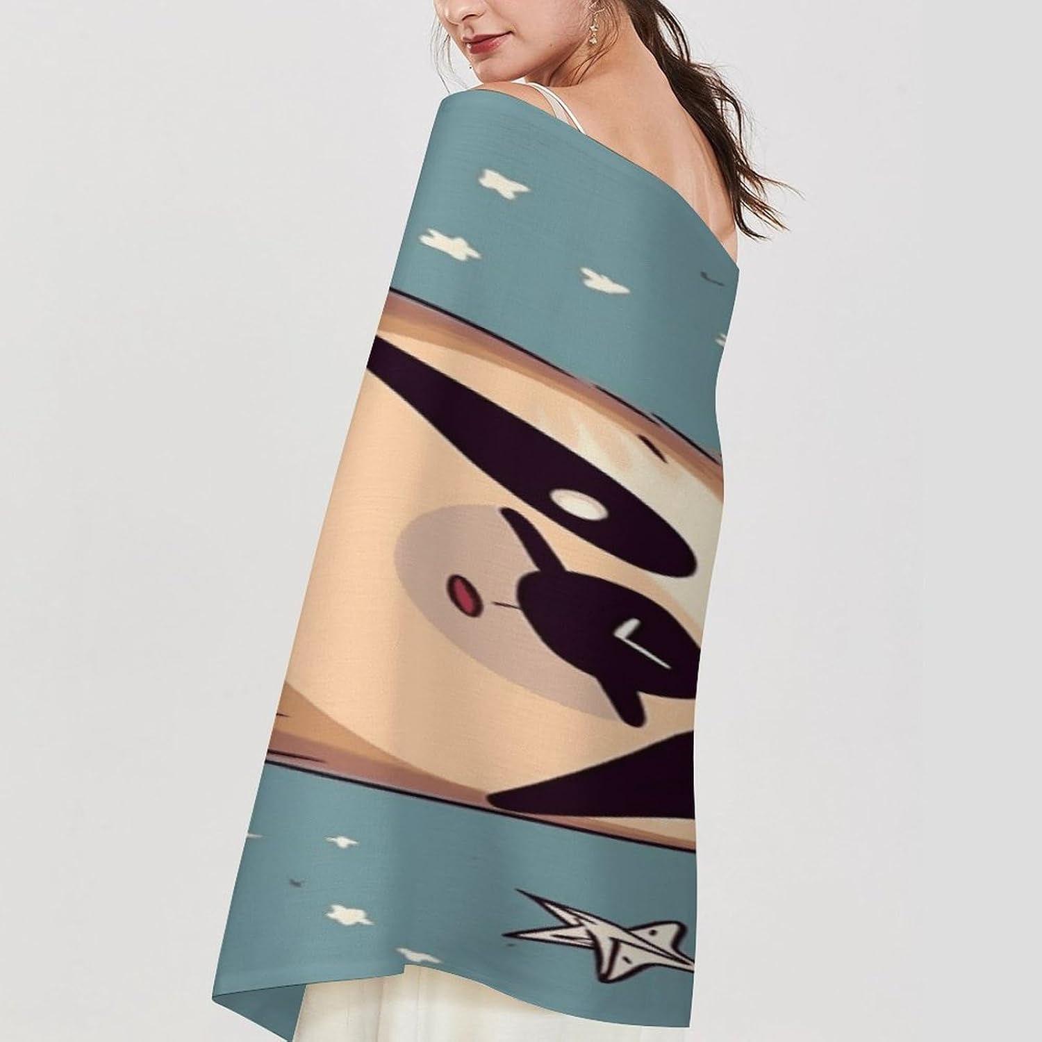 Funny Sloth Stars Scarf for Women Men Classic Fashion Blanket Scarves Soft Cashmere Feel Scarf Cold Weather Warm Long Shawl Winter Large Scarves Classic Blanket Scarfs Thick