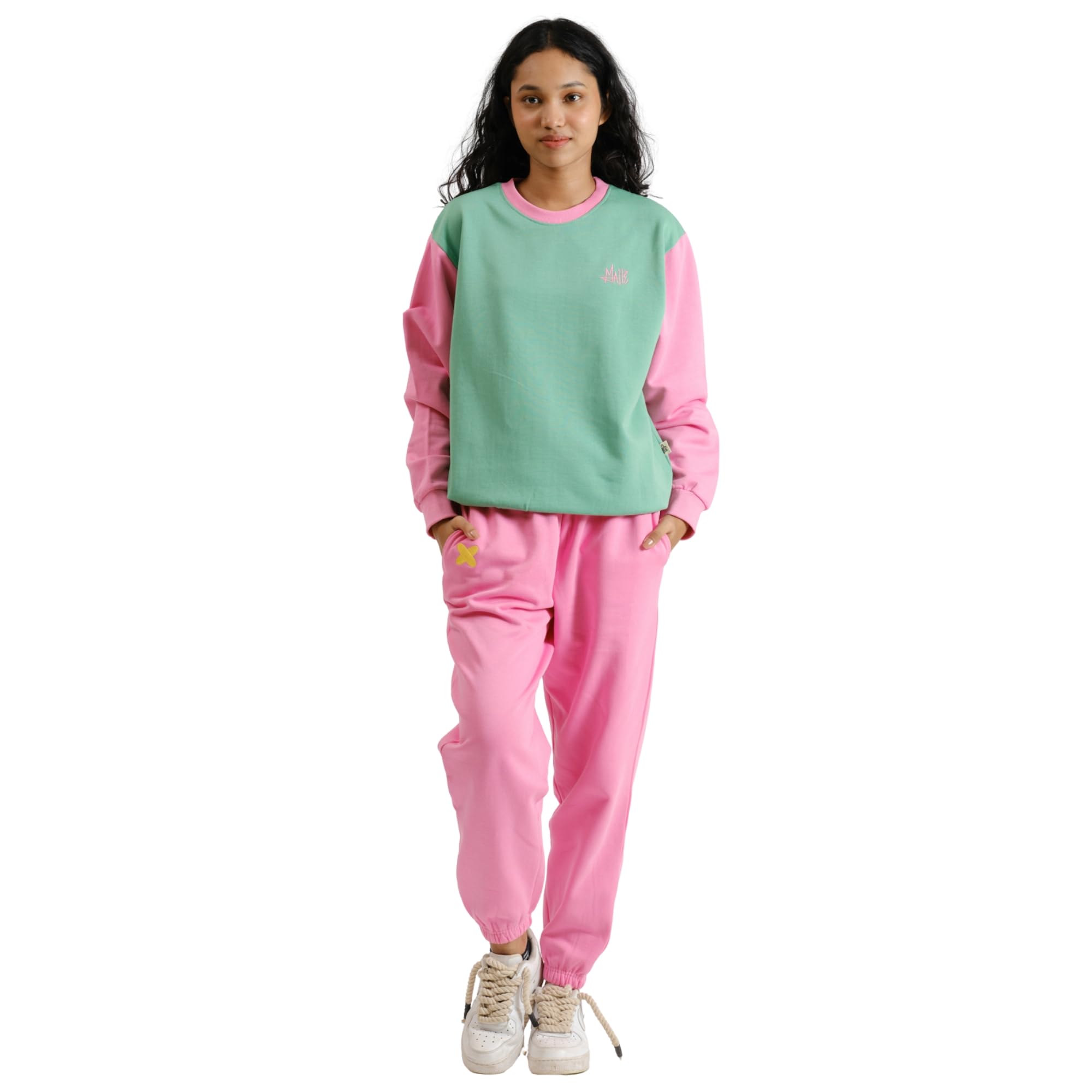 malle | Myrtle Round Neck Sweatshirt | Aqua Green-picture-32