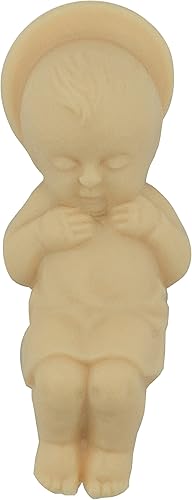 Vista 2 de Figura de Jesús bebé de 1.5 pulgadas Escóndela en un pastel del rey en Mardi Gras Uso en una escena de pesebre o pesebre Gran regalo
