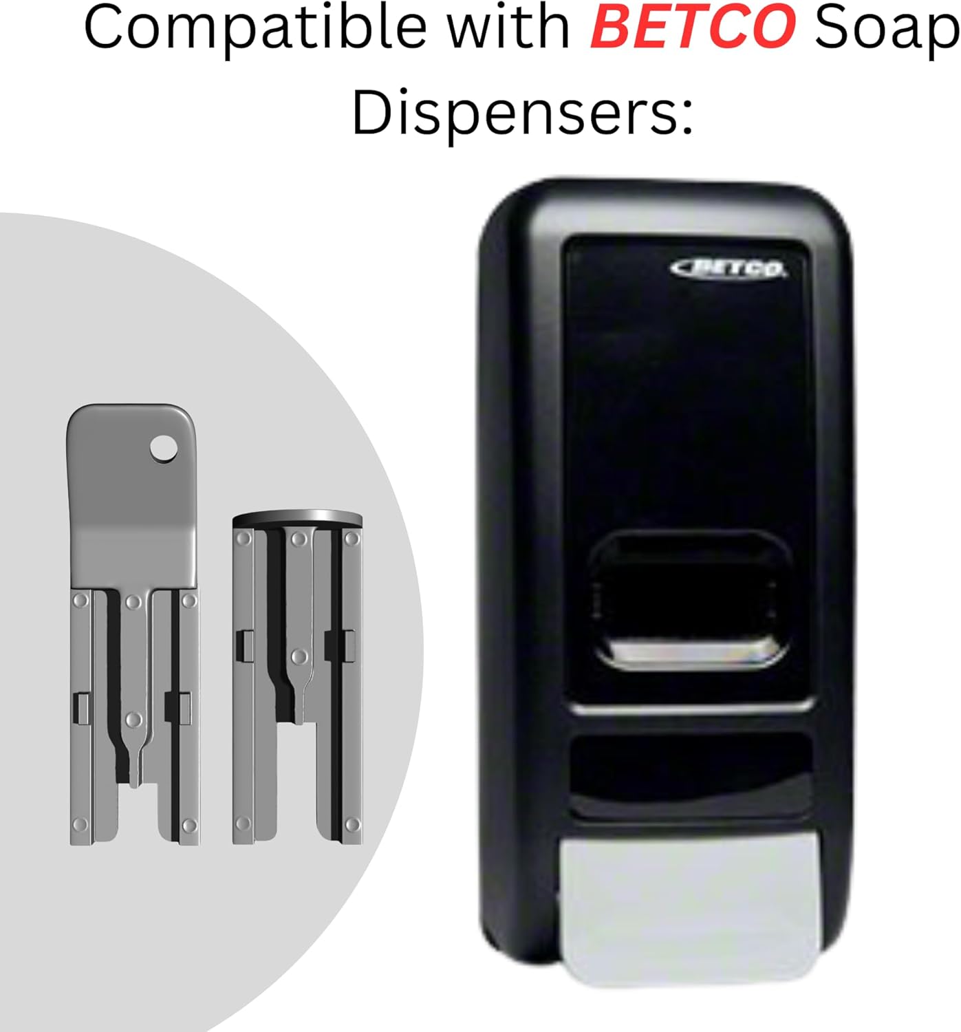 Key for Betco Soap Dispensers 98433 - Compatible with Betco Clario Manual Soap Dispensers - Comes with Robby’s Cloud Keychain (4 Pack)
