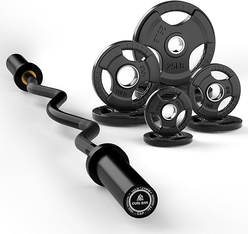 Miniatura 22 de LIONSCOOL Barra prémium de 4 pies/4.9 pies/6 pies para entrenamiento de fuerza y levantamiento de pesas olímpico, barra de 2 pulgadas para Barra