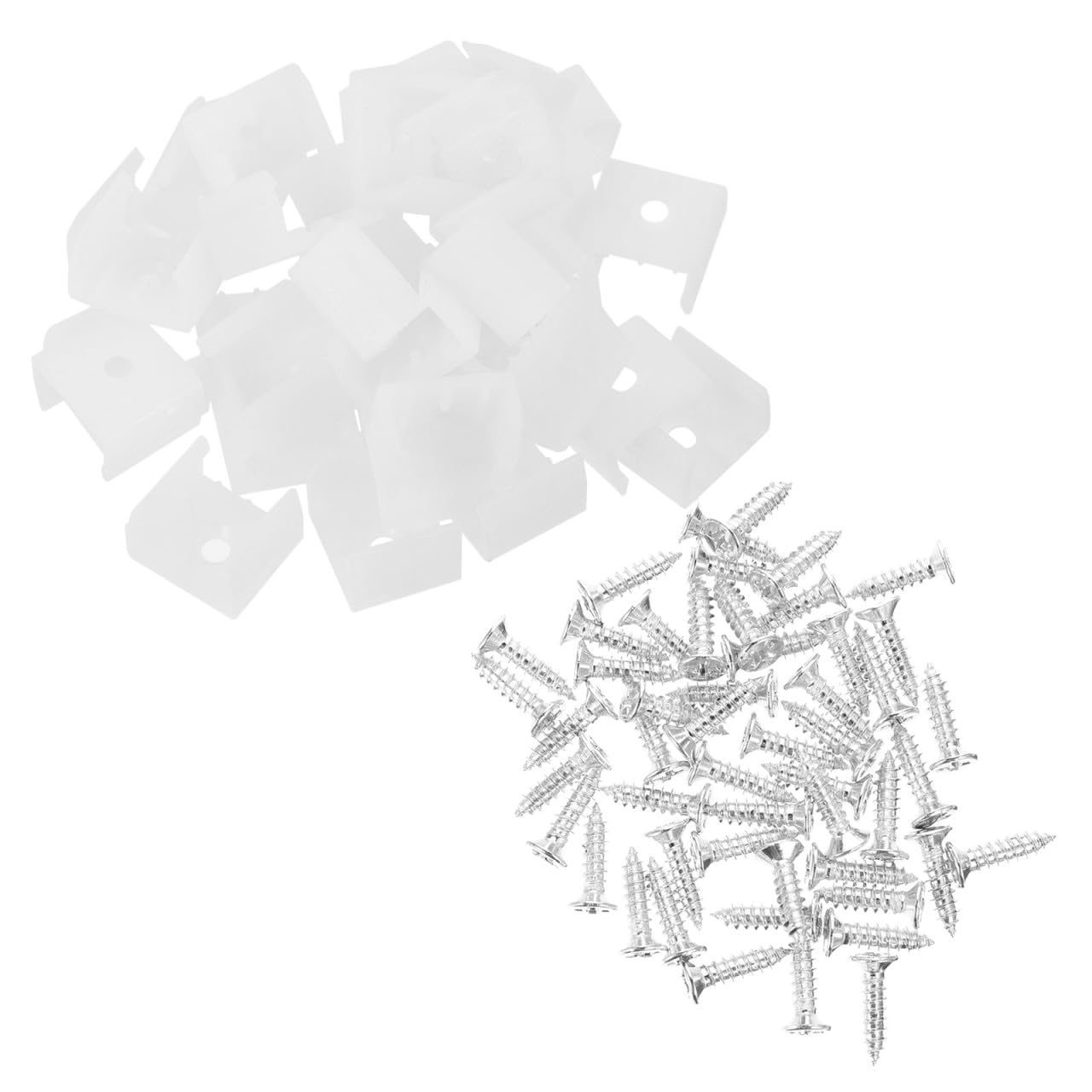 Clips pour rubans lumineux LED : lot de 100 fixations solides en PP et fer