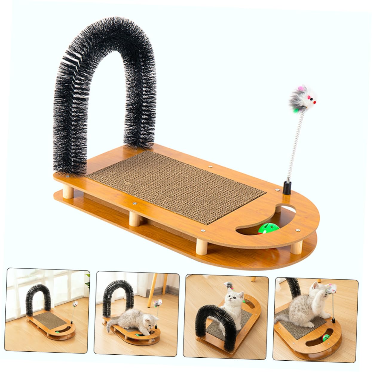 Toyvian Griffoir pour Chats Et Chatons Jouet Circuit à Balles Tapis Résistant à Usure Pratique Et Ludique pour Chats