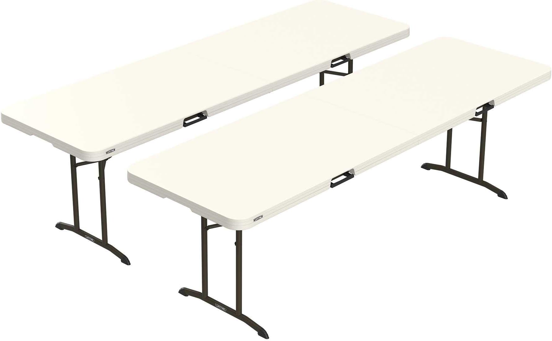 Amazon.com: Lifetime 80882 Commercial Fold in Half Table, 8 Feet, 2 ...