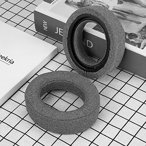 Geekria Comfort Linen Replacement Ear Pads for Corsair HS70 PRO, HS60 PRO, HS50 PRO Headphones Ear Cushions, Repair Parts (Grey) - Image 4