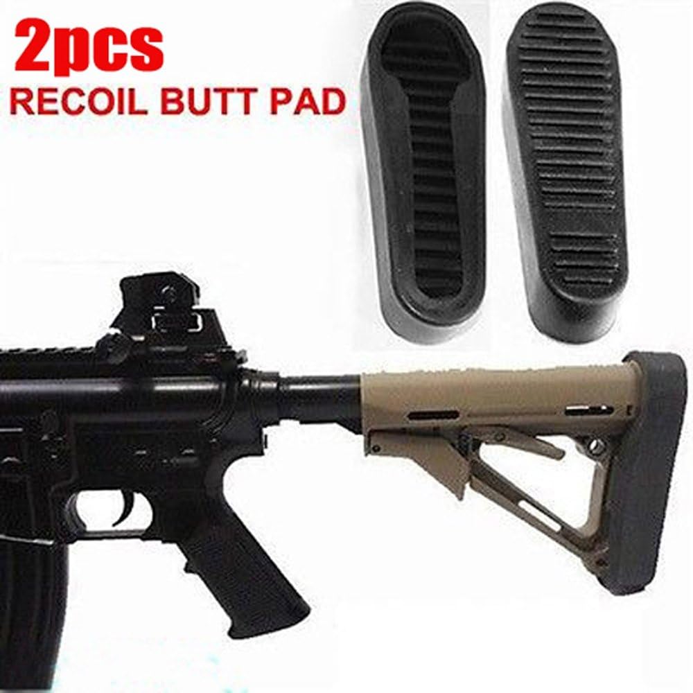 Yzws99 Ribbed Stealth Slip on Rubber Combat Buttpad Butt Pad for 6 Position Rifle Stock