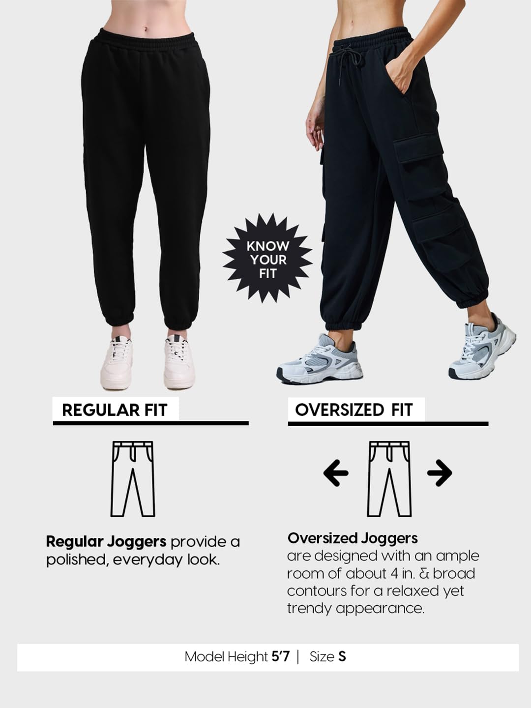 Bewakoof Air 1.0 Damskie spodnie dresowe frotte o solidnym kroju oversize