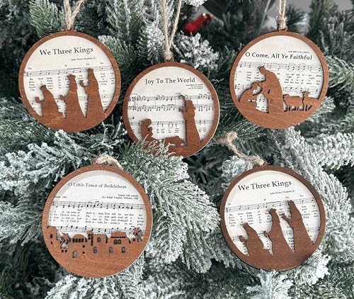 Packof5woodenmusicsheetnativityornamentsbulkchristmascatholicsceneornamentchristiankeepsakexmastreehangingdecorwithjesusbirthyulegiftforpastorfaithchurchmemberscb11 Urban Country Home Decor Pack of 5 wooden music sheet nativity ornaments bulk christmas catholic scene ornament christian keepsake xmas tree hanging decor with jesus birth yule gift for pastor faith church members cb 11 urban country home decor