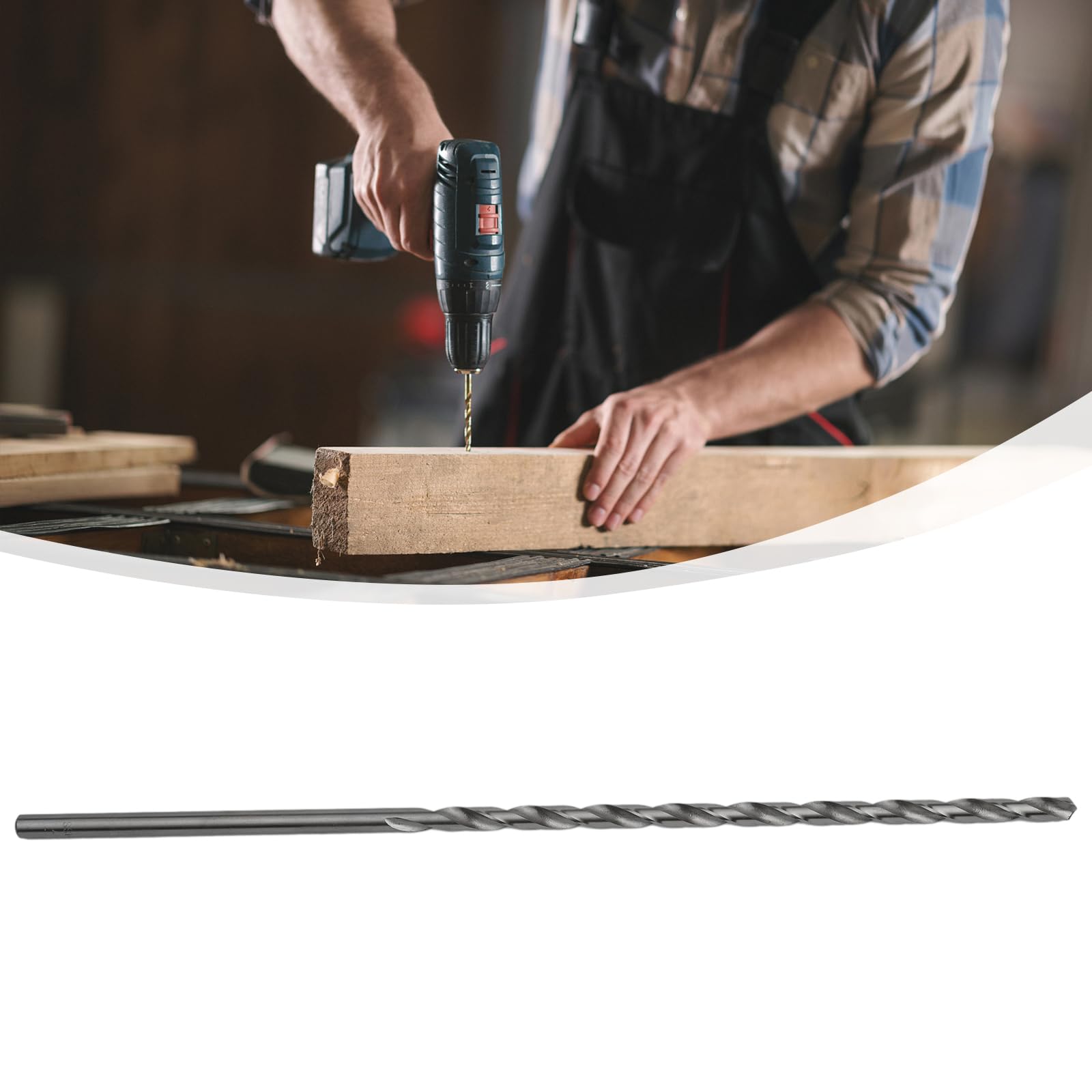 Forets HSS extra longs de 300 mm, Broca para acier rapide, parfaits pour percer dans le métal, le bois ou le PVC, Tiges rondes, adaptées aux perceuses et aux outils manuels (12 mm)