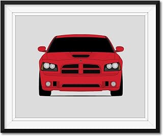 Dodge Charger SRT8 (2006-2010) 6th Generation Inspired Poster Print Wall Art Decor Handmade (Unframed)