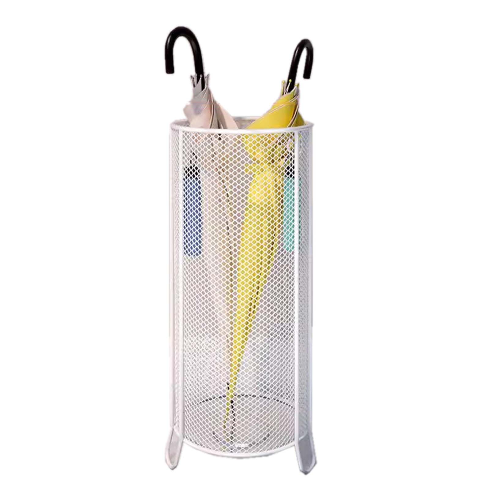 Porte-parapluie en métal rond et autoportant pour l'entrée de maison