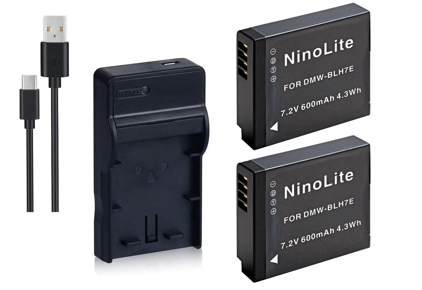 Amazon | NinoLite(NinoLite) 4点セット DMW-BLH7 互換 バッテリー 2個