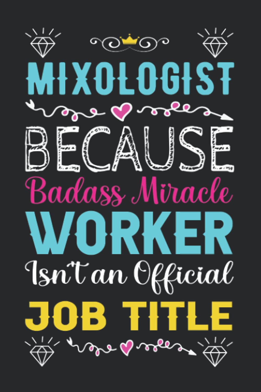 Mixologist Because Badass Miracle Worker Isn't an Official Job Title: Beautiful lined Notebook, Perfect Mixologist Appreciation Gifts for Men & ... notebooks gift and Thanksgiving Gift ideas.